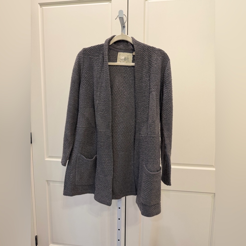 Anthropologie Angel Of The North Womens Vielle Chunky Knit Cardigan Gray Size M - Picture 2 of 6